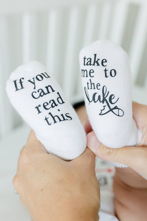 Take Me to the Lake Baby Socks