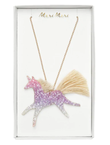 Unicorn Ombre Glitter Necklace