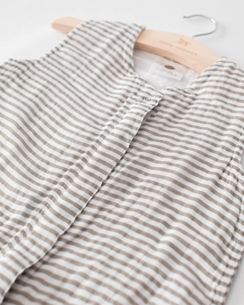 Cotton Muslin Sleep Bag - Grey Stripe