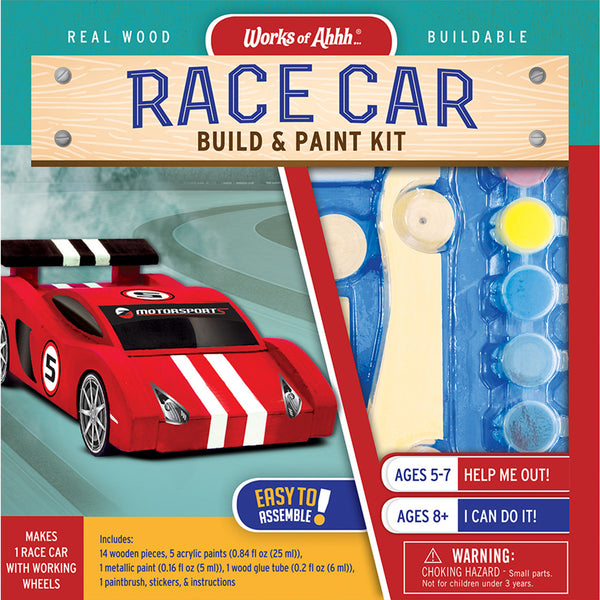 Race Car Build & Paint Craft Set