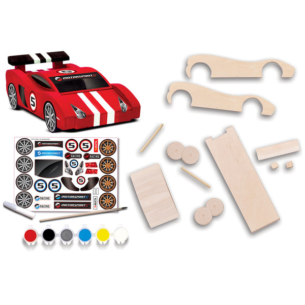 Race Car Build & Paint Craft Set