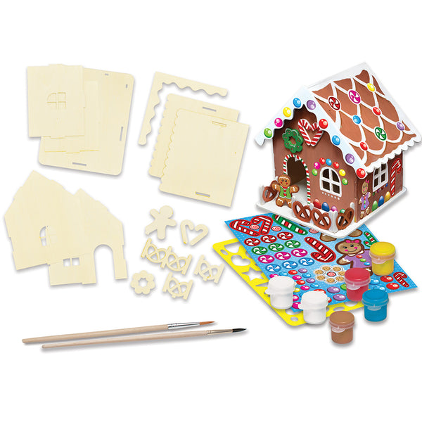 Buildable Gingerbread House Paint Kit