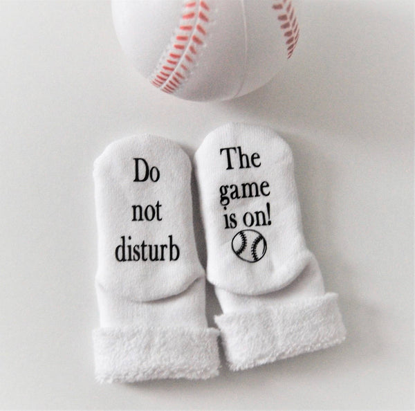 Do not Disturb the Game is On Baby Socks