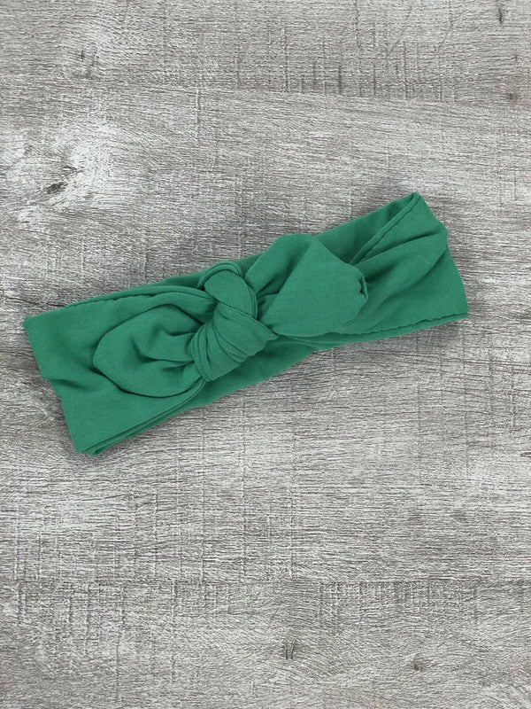 Green Knot Bow Headband