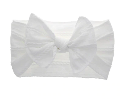 Siena Soft Bow Headband - White