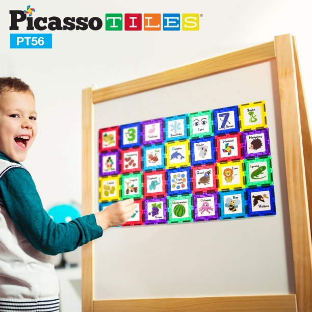 Picasso Tiles 56 Piece Set with 28pc Artwork