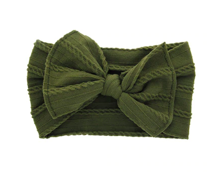 Siena Soft Bow Headband - Olive