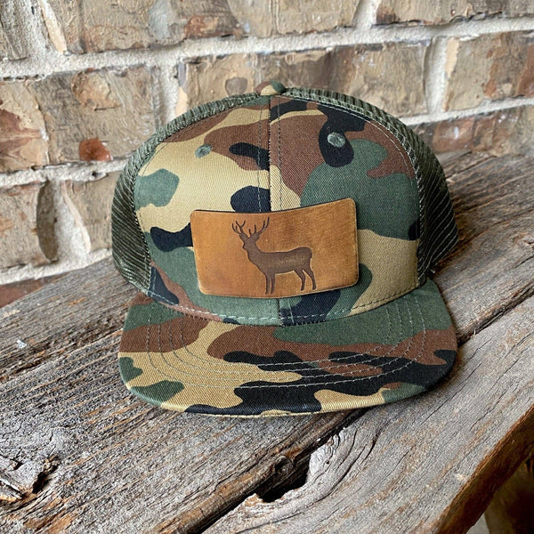 Deer Leather Patch Hat