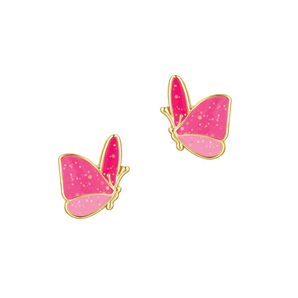 Glitter Butterfly Cutie Stud Earrings
