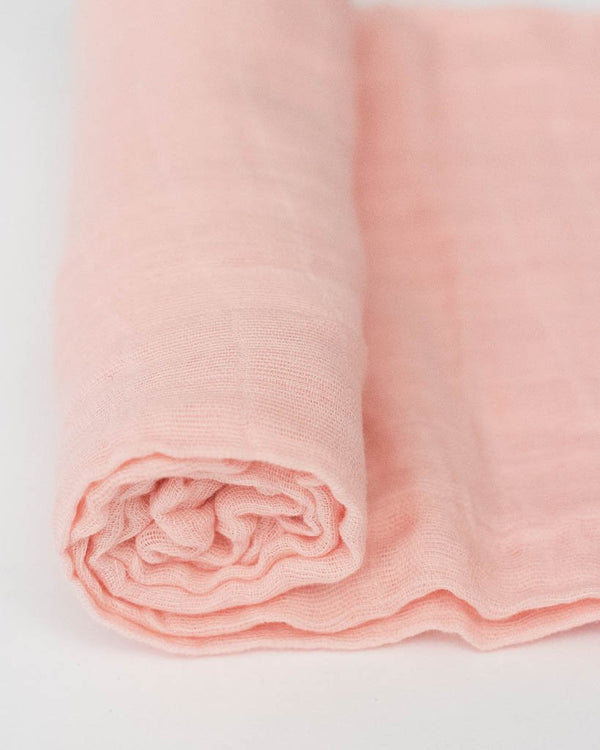 Cotton Muslin Swaddle Blanket - Rose Petal
