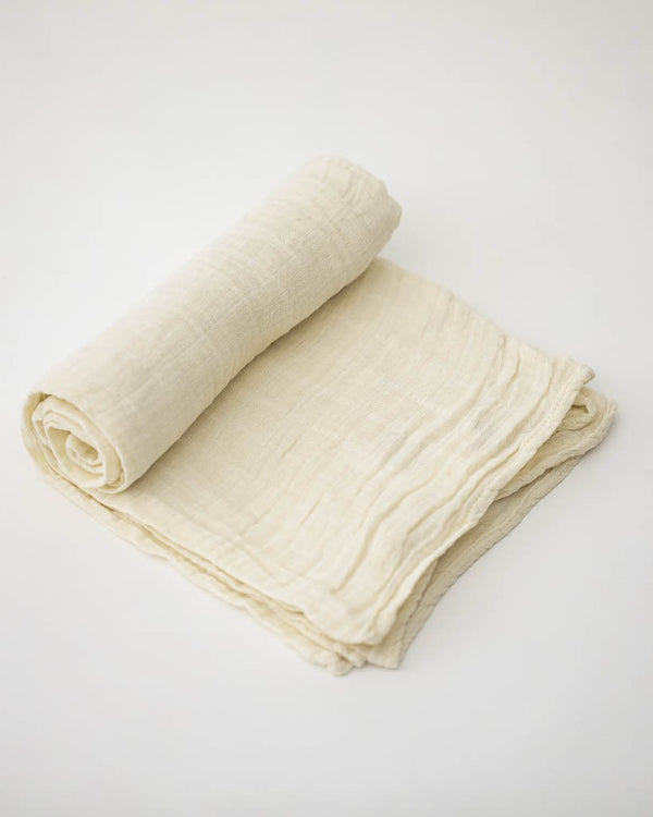Cotton Muslin Swaddle Blanket - Linen