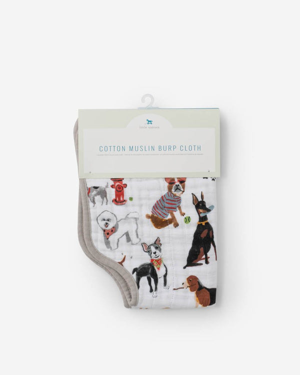 Cotton Muslin Burp Cloth - Woof
