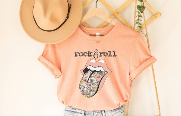 Kids Rock And Roll Shirt - Heather Peach
