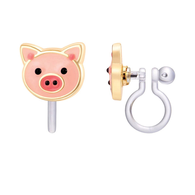 CLIP ON Cutie Earrings- Precious Pig