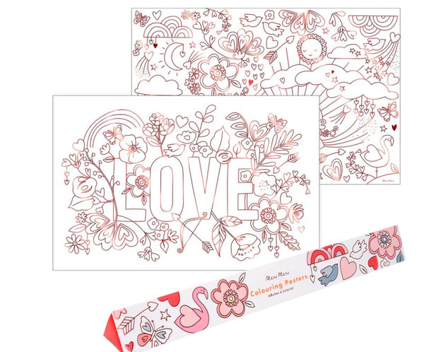 Hearts Colouring Posters (x 2)